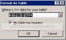 Format as Table Photobucket