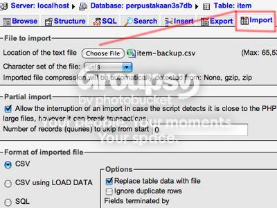 Import Item Photobucket